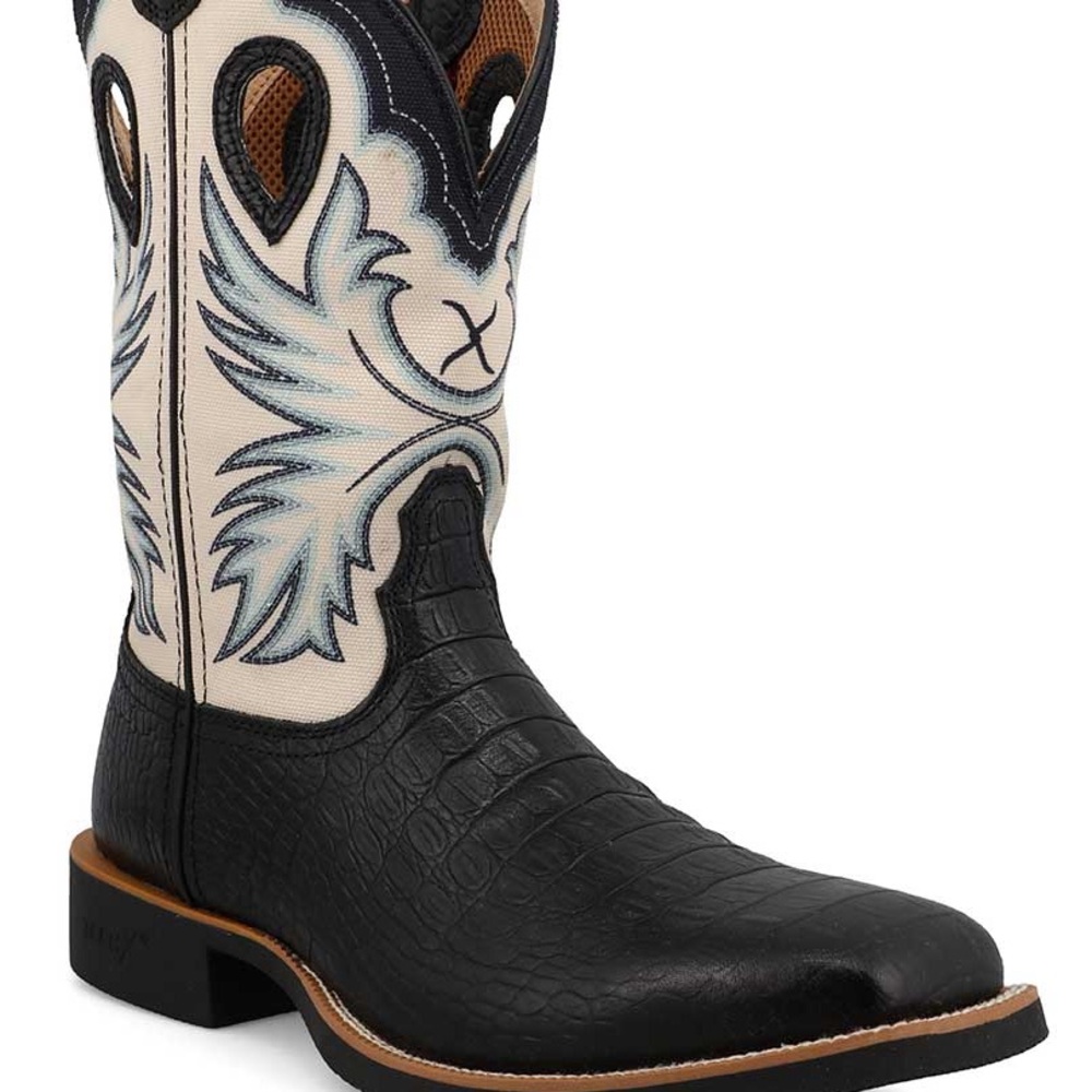Twisted X Black and Cream Cowboy Boots